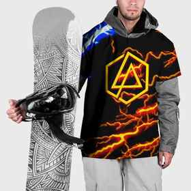 Накидка на куртку 3D с принтом Linkin park storm inside steel в Курске, 100% полиэстер |  | 