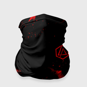 Бандана-труба 3D с принтом Linkin Park красный огонь лого в Тюмени, 100% полиэстер, ткань с особыми свойствами — Activecool | плотность 150‒180 г/м2; хорошо тянется, но сохраняет форму | 