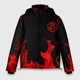 Мужская зимняя куртка 3D с принтом Linkin Park красный огонь лого , верх — 100% полиэстер; подкладка — 100% полиэстер; утеплитель — 100% полиэстер | длина ниже бедра, свободный силуэт Оверсайз. Есть воротник-стойка, отстегивающийся капюшон и ветрозащитная планка. 

Боковые карманы с листочкой на кнопках и внутренний карман на молнии. | Тематика изображения на принте: 