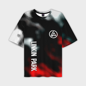 Мужская футболка oversize 3D с принтом Linkin park flame ,  |  | 