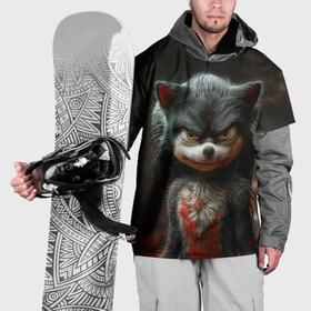 Накидка на куртку 3D с принтом Ёжик Шэдоу , 100% полиэстер |  | Тематика изображения на принте: 