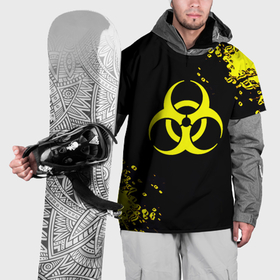 Накидка на куртку 3D с принтом Знак биологической опасности краски в Новосибирске, 100% полиэстер |  | 