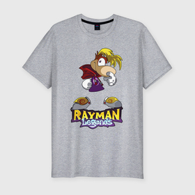 Мужская футболка хлопок Slim с принтом Rayman   legends в Тюмени, 92% хлопок, 8% лайкра | приталенный силуэт, круглый вырез ворота, длина до линии бедра, короткий рукав | 