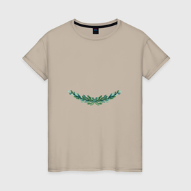 Женская футболка хлопок с принтом Green world , 100% хлопок | прямой крой, круглый вырез горловины, длина до линии бедер, слегка спущенное плечо | 