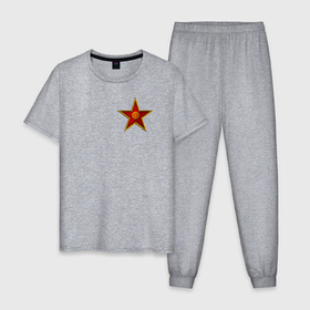 Мужская пижама хлопок с принтом Command  Conquer: Generals China APA в Петрозаводске, 100% хлопок | брюки и футболка прямого кроя, без карманов, на брюках мягкая резинка на поясе и по низу штанин
 | 