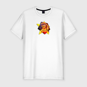 Мужская футболка хлопок Slim с принтом Red Alert: СССР в Тюмени, 92% хлопок, 8% лайкра | приталенный силуэт, круглый вырез ворота, длина до линии бедра, короткий рукав | 