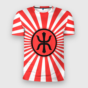 Мужская футболка 3D Slim с принтом Red Alert: Империя Восходящего Солнца в Екатеринбурге, 100% полиэстер с улучшенными характеристиками | приталенный силуэт, круглая горловина, широкие плечи, сужается к линии бедра | Тематика изображения на принте: 