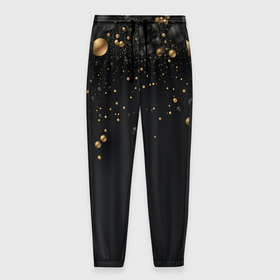 Мужские брюки 3D с принтом Золотая пыль в Тюмени, 100% полиэстер | манжеты по низу, эластичный пояс регулируется шнурком, по бокам два кармана без застежек, внутренняя часть кармана из мелкой сетки | 