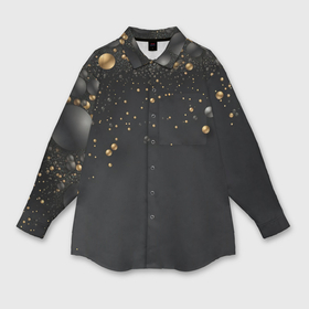 Мужская рубашка oversize 3D с принтом Золотая пыль в Тюмени,  |  | 