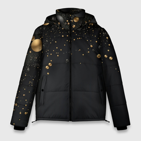 Мужская зимняя куртка 3D с принтом Золотая пыль в Тюмени, верх — 100% полиэстер; подкладка — 100% полиэстер; утеплитель — 100% полиэстер | длина ниже бедра, свободный силуэт Оверсайз. Есть воротник-стойка, отстегивающийся капюшон и ветрозащитная планка. 

Боковые карманы с листочкой на кнопках и внутренний карман на молнии. | 