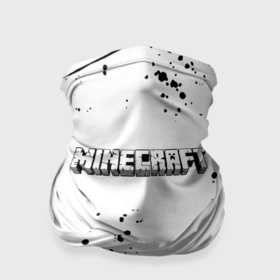 Бандана-труба 3D с принтом Minecraft чёрная краска брызги в Курске, 100% полиэстер, ткань с особыми свойствами — Activecool | плотность 150‒180 г/м2; хорошо тянется, но сохраняет форму | 