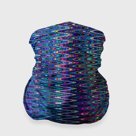 Бандана-труба 3D с принтом Большой волнистый зигзаг разноцветный в Петрозаводске, 100% полиэстер, ткань с особыми свойствами — Activecool | плотность 150‒180 г/м2; хорошо тянется, но сохраняет форму | 