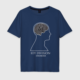 Мужская футболка хлопок Oversize с принтом Joy Division   Disorder в Кировске, 100% хлопок | свободный крой, круглый ворот, “спинка” длиннее передней части | 