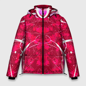 Мужская зимняя куртка 3D с принтом Розовые узоры паттерны в Екатеринбурге, верх — 100% полиэстер; подкладка — 100% полиэстер; утеплитель — 100% полиэстер | длина ниже бедра, свободный силуэт Оверсайз. Есть воротник-стойка, отстегивающийся капюшон и ветрозащитная планка. 

Боковые карманы с листочкой на кнопках и внутренний карман на молнии. | Тематика изображения на принте: 