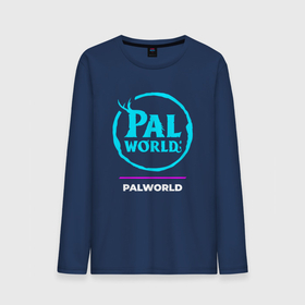 Мужской лонгслив хлопок с принтом Символ Palworld в неоновых цветах в Тюмени, 100% хлопок |  | 