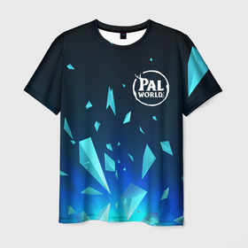 Мужская футболка 3D с принтом Palworld взрыв частиц в Петрозаводске, 100% полиэфир | прямой крой, круглый вырез горловины, длина до линии бедер | 