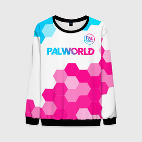 Мужской свитшот 3D с принтом Palworld neon gradient style посередине в Белгороде, 100% полиэстер с мягким внутренним слоем | круглый вырез горловины, мягкая резинка на манжетах и поясе, свободная посадка по фигуре | Тематика изображения на принте: 