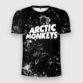 Мужская футболка 3D Slim с принтом Arctic Monkeys black ice , 100% полиэстер с улучшенными характеристиками | приталенный силуэт, круглая горловина, широкие плечи, сужается к линии бедра | 