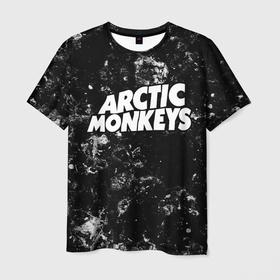 Мужская футболка 3D с принтом Arctic Monkeys black ice , 100% полиэфир | прямой крой, круглый вырез горловины, длина до линии бедер | 
