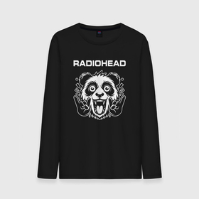 Мужской лонгслив хлопок с принтом Radiohead rock panda в Белгороде, 100% хлопок |  | 
