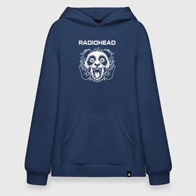 Худи SuperOversize хлопок с принтом Radiohead rock panda в Белгороде, 70% хлопок, 30% полиэстер, мягкий начес внутри | карман-кенгуру, эластичная резинка на манжетах и по нижней кромке, двухслойный капюшон
 | 