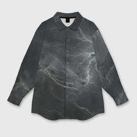 Мужская рубашка oversize 3D с принтом Светлая молния  на черном  фоне в Петрозаводске,  |  | 