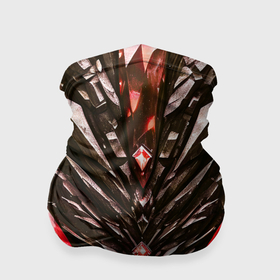 Бандана-труба 3D с принтом Красные кристаллы и камень в Новосибирске, 100% полиэстер, ткань с особыми свойствами — Activecool | плотность 150‒180 г/м2; хорошо тянется, но сохраняет форму | 