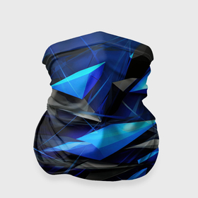 Бандана-труба 3D с принтом Черно синий абстрактный фон в Екатеринбурге, 100% полиэстер, ткань с особыми свойствами — Activecool | плотность 150‒180 г/м2; хорошо тянется, но сохраняет форму | 