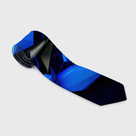 Галстук 3D с принтом Черно синий абстрактный фон в Екатеринбурге, 100% полиэстер | Длина 148 см; Плотность 150-180 г/м2 | Тематика изображения на принте: 