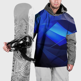Накидка на куртку 3D с принтом Черно синий абстрактный  фон в Санкт-Петербурге, 100% полиэстер |  | 