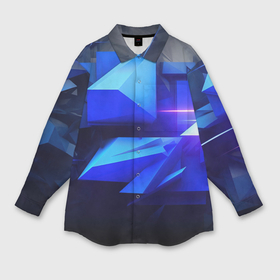 Мужская рубашка oversize 3D с принтом Black  blue  background   abstract ,  |  | 