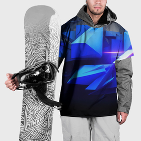 Накидка на куртку 3D с принтом Black  blue  background   abstract в Белгороде, 100% полиэстер |  | 