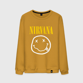 Мужской свитшот хлопок с принтом Nirvana original в Белгороде, 100% хлопок |  | Тематика изображения на принте: 