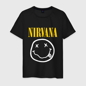 Мужская футболка хлопок с принтом Nirvana original в Тюмени, 100% хлопок | прямой крой, круглый вырез горловины, длина до линии бедер, слегка спущенное плечо. | Тематика изображения на принте: 