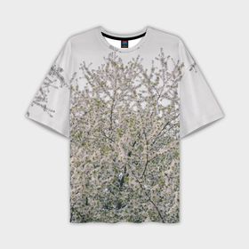 Мужская футболка oversize 3D с принтом Цветение вишни, фотография в Белгороде,  |  | 