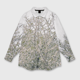 Мужская рубашка oversize 3D с принтом Цветение вишни, фотография в Курске,  |  | 