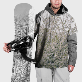 Накидка на куртку 3D с принтом Цветение вишни, фотография в Белгороде, 100% полиэстер |  | Тематика изображения на принте: 