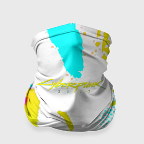Бандана-труба 3D с принтом Cyberpunk 2077 краски в Екатеринбурге, 100% полиэстер, ткань с особыми свойствами — Activecool | плотность 150‒180 г/м2; хорошо тянется, но сохраняет форму | 