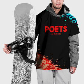 Накидка на куртку 3D с принтом Poets of the fall краски брызги , 100% полиэстер |  | 