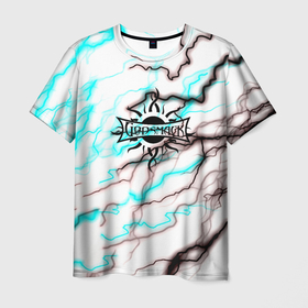 Мужская футболка 3D с принтом Godsmack storm текстура , 100% полиэфир | прямой крой, круглый вырез горловины, длина до линии бедер | 