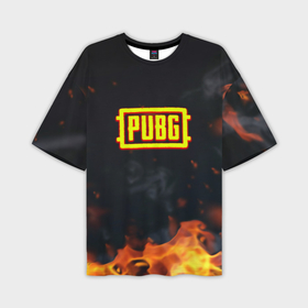 Мужская футболка oversize 3D с принтом Pubg fire abstraction в Петрозаводске,  |  | Тематика изображения на принте: 