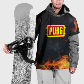 Накидка на куртку 3D с принтом Pubg fire abstraction в Петрозаводске, 100% полиэстер |  | 