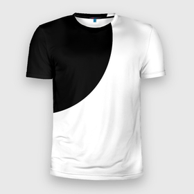 Мужская футболка 3D Slim с принтом Затмение в Белгороде, 100% полиэстер с улучшенными характеристиками | приталенный силуэт, круглая горловина, широкие плечи, сужается к линии бедра | 