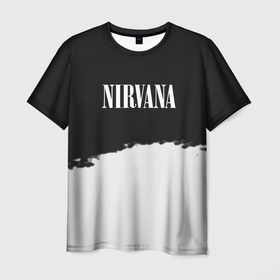 Мужская футболка 3D с принтом Nirvana текстура , 100% полиэфир | прямой крой, круглый вырез горловины, длина до линии бедер | 