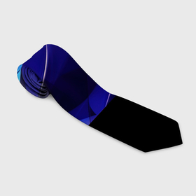 Галстук 3D с принтом Темный синий абстрактный  геометрический  фон в Екатеринбурге, 100% полиэстер | Длина 148 см; Плотность 150-180 г/м2 | 