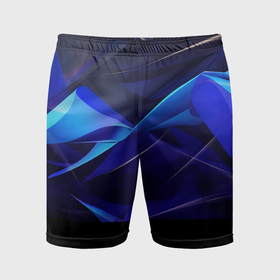 Мужские шорты спортивные с принтом Темный синий абстрактный  геометрический  фон в Екатеринбурге,  |  | 