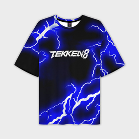 Мужская футболка oversize 3D с принтом Tekken молнии ,  |  | 
