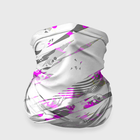 Бандана-труба 3D с принтом Серые осколки в Курске, 100% полиэстер, ткань с особыми свойствами — Activecool | плотность 150‒180 г/м2; хорошо тянется, но сохраняет форму | 