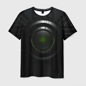 Мужская футболка 3D с принтом Блеск и зеленая тьма в Новосибирске, 100% полиэфир | прямой крой, круглый вырез горловины, длина до линии бедер | 