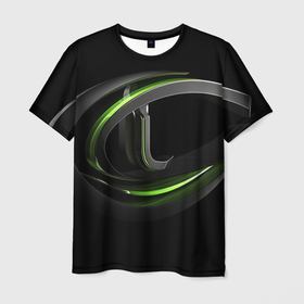 Мужская футболка 3D с принтом Современный зеленая эмблема в Курске, 100% полиэфир | прямой крой, круглый вырез горловины, длина до линии бедер | Тематика изображения на принте: 